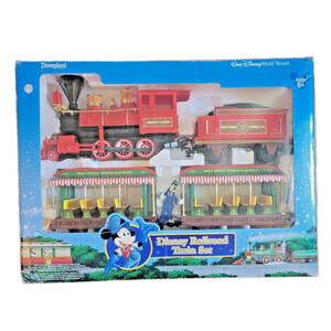Disney Parks Railroad Train Set Playset Authentic Lights and Sounds READ